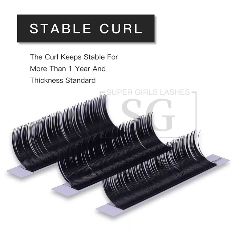 Cashmere Fauxmink Matte Black Luxury Volume Individual Eyelash Extensions 0.07mm - Image 4