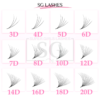3D Long Stem Premade Volume Fans 120 Fans 8MM-15MM Mixed - Image 4