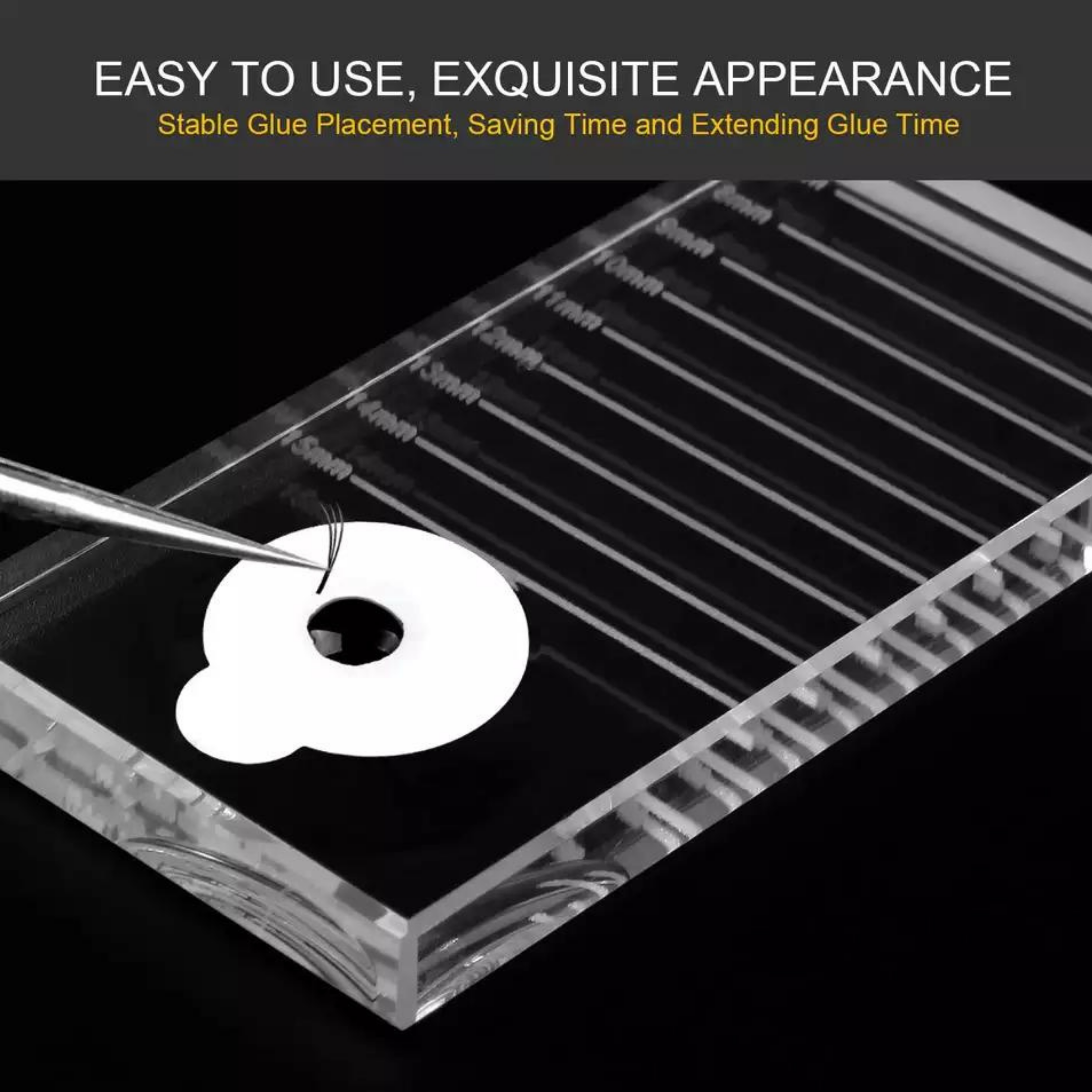 Crystal Glass Lash & Glue Pallet - Image 3
