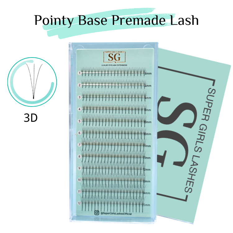 3D Long Stem Premade Volume Fans 120 Fans 8MM-15MM Mixed
