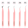 SG-A4 Pink Diamond Dust Curved Isolation Lash Tweezers - Image 3