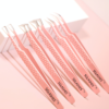 SG-A4 Pink Diamond Dust Curved Isolation Lash Tweezers - Image 4
