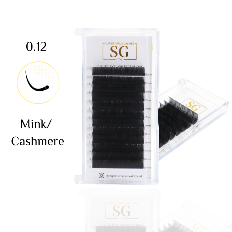 Cashmere Fauxmink Classic Individual Premium Lash Extensions 0.12mm