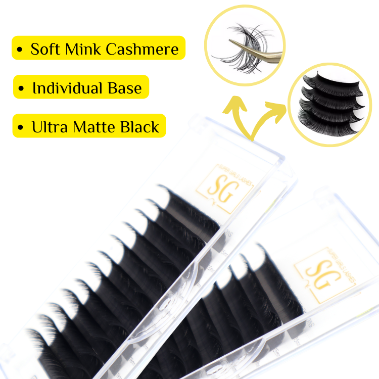 Black Pearl Luxury Volume Individual Eyelash Extensions 0.07mm - Image 3