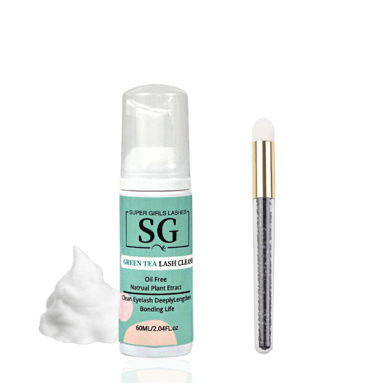 GREEN TEA Lash Foaming Cleanser 60ml for Eyelash Extensions - Image 3
