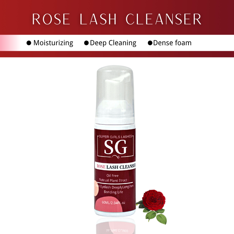 ROSE Lash Foaming Cleanser 60ml for Eyelash Extensions