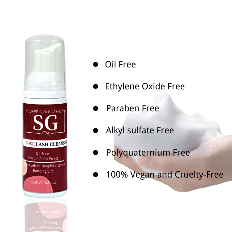 ROSE Lash Foaming Cleanser 60ml for Eyelash Extensions - Image 2