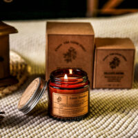 Alternative view of Amber Glass Candle