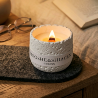 Alternative view of Textured Stone Candle